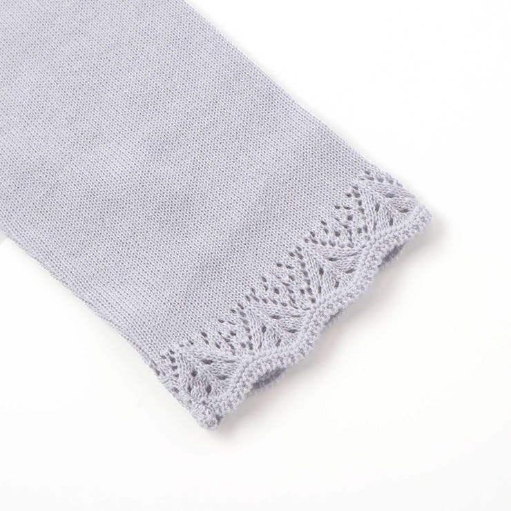 【日本製】【お揃い】ドラロン綿飾り編み長袖カーディガン(100~140cm) | Tartine et Chocolat | 詳細画像8 