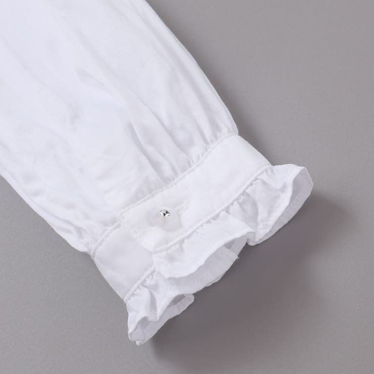 袖口フリルサテン長袖ブラウス(110~130cm) | Tartine et Chocolat | 詳細画像13 