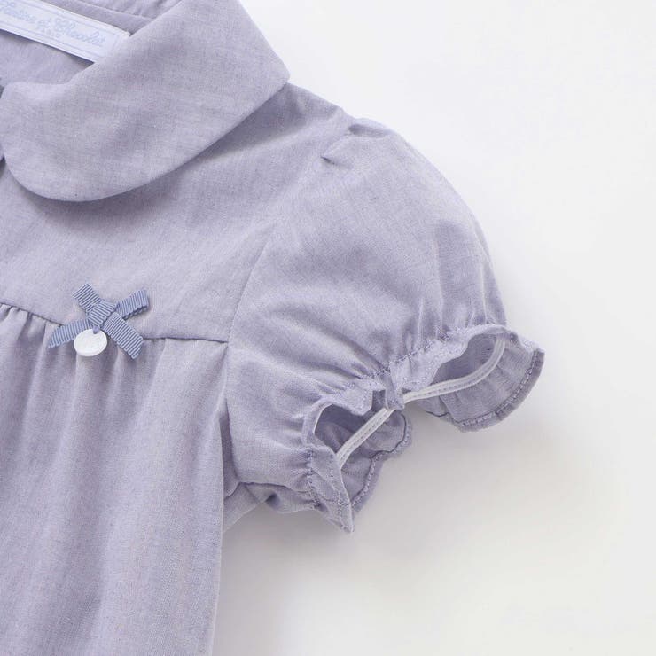 コットンシャンブレー襟付きパフスリーブブラウス(100~140cm) | Tartine et Chocolat | 詳細画像10 