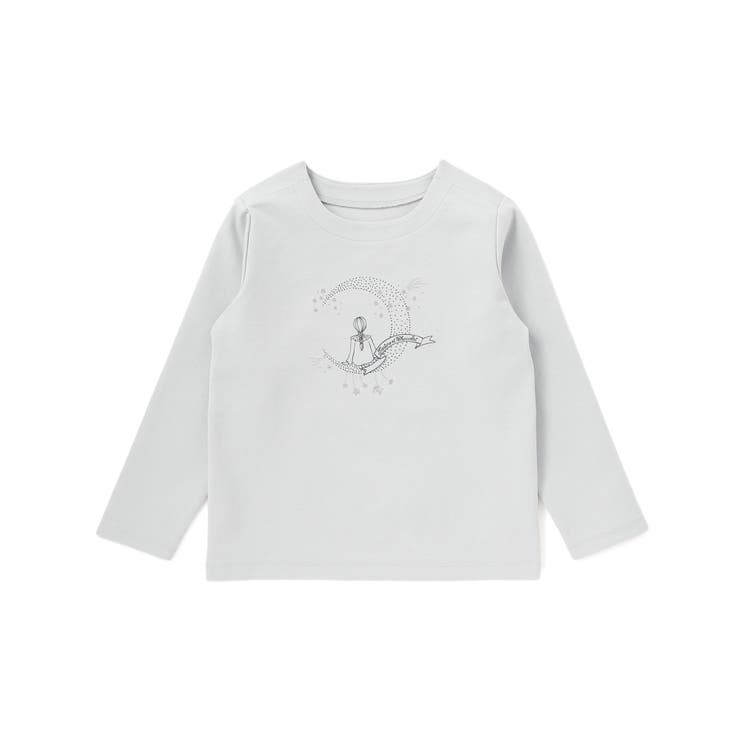 グレー | 星空お月さまプリント刺しゅう長袖トレーナー(90~140cm) | Tartine et Chocolat