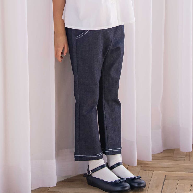 フロント2つボタン ラメデニムパンツ(100~140cm) | Tartine et Chocolat | 詳細画像1 