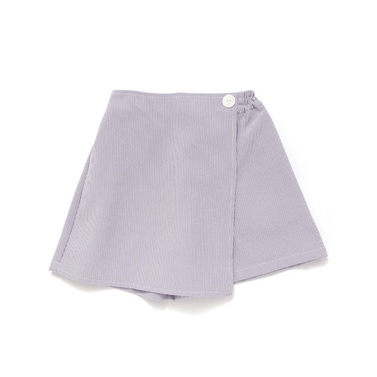 ネイビー系 | 【日本製】シアーサッカーストライプスカートパンツ(90～140cm) | Tartine et Chocolat