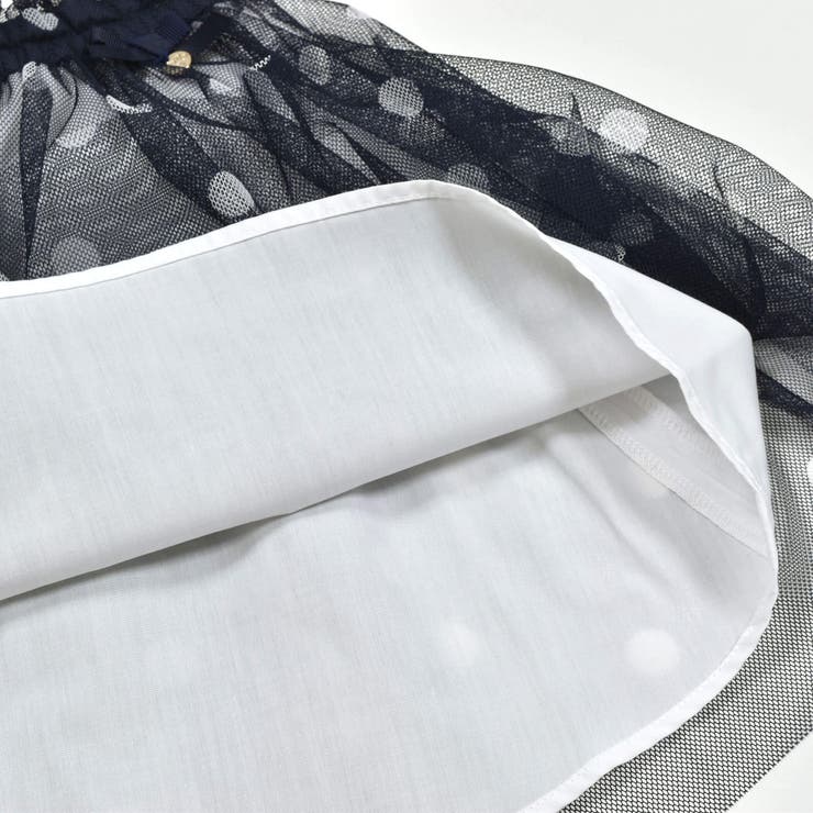 【日本製】ドットチュールニットスカート(100~140cm) | Tartine et Chocolat | 詳細画像10 