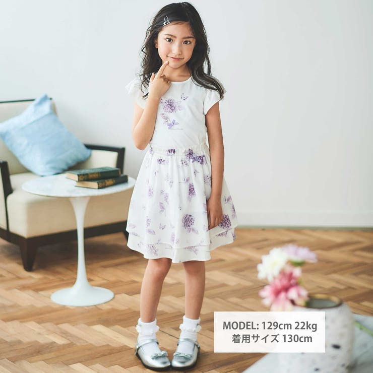 【日本製】【お揃い】オーガニックコットンフラワープリントスカート(90～140c… | Tartine et Chocolat | 詳細画像2 