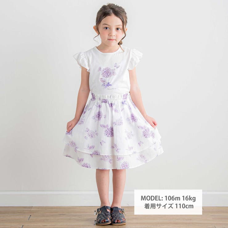 【日本製】【お揃い】オーガニックコットンフラワープリントスカート(90～140c… | Tartine et Chocolat | 詳細画像3 