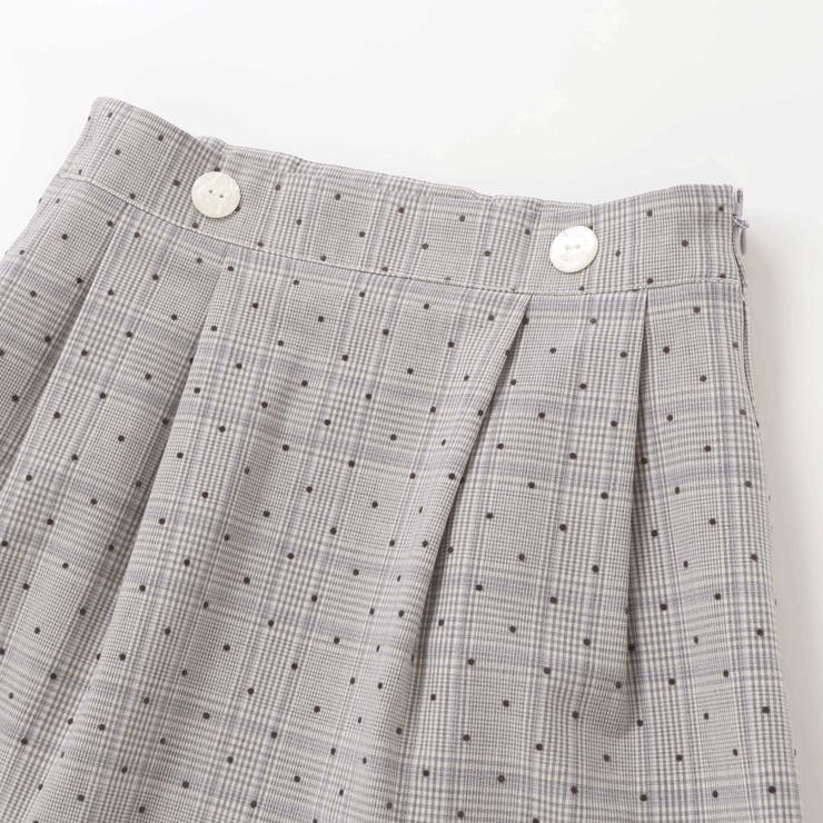 【日本製】【お揃い】チェックフロッキードットスカート(100~140cm) | Tartine et Chocolat | 詳細画像7 