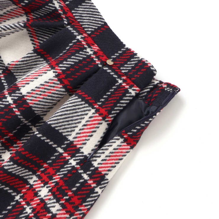 【日本製】【お揃い】ウールチェックフロントタックスカート(100~140cm) | Tartine et Chocolat | 詳細画像10 