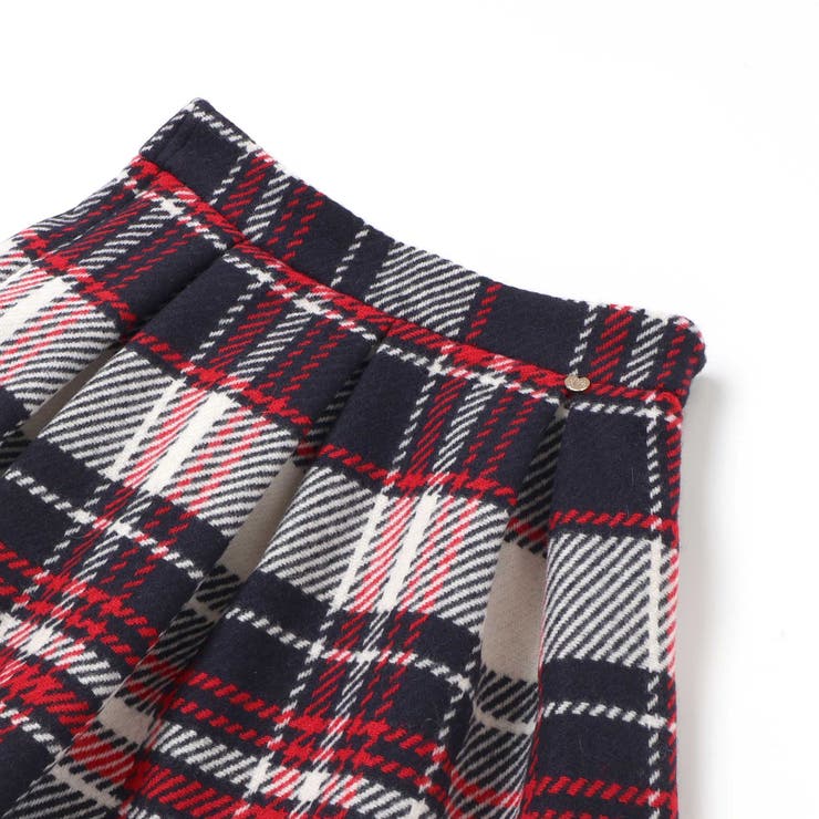 【日本製】【お揃い】ウールチェックフロントタックスカート(100~140cm) | Tartine et Chocolat | 詳細画像8 