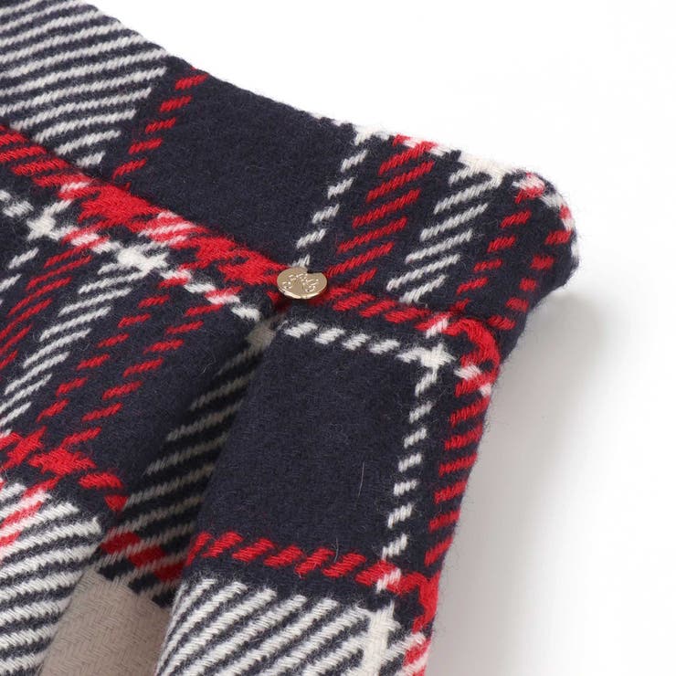 【日本製】【お揃い】ウールチェックフロントタックスカート(100~140cm) | Tartine et Chocolat | 詳細画像9 