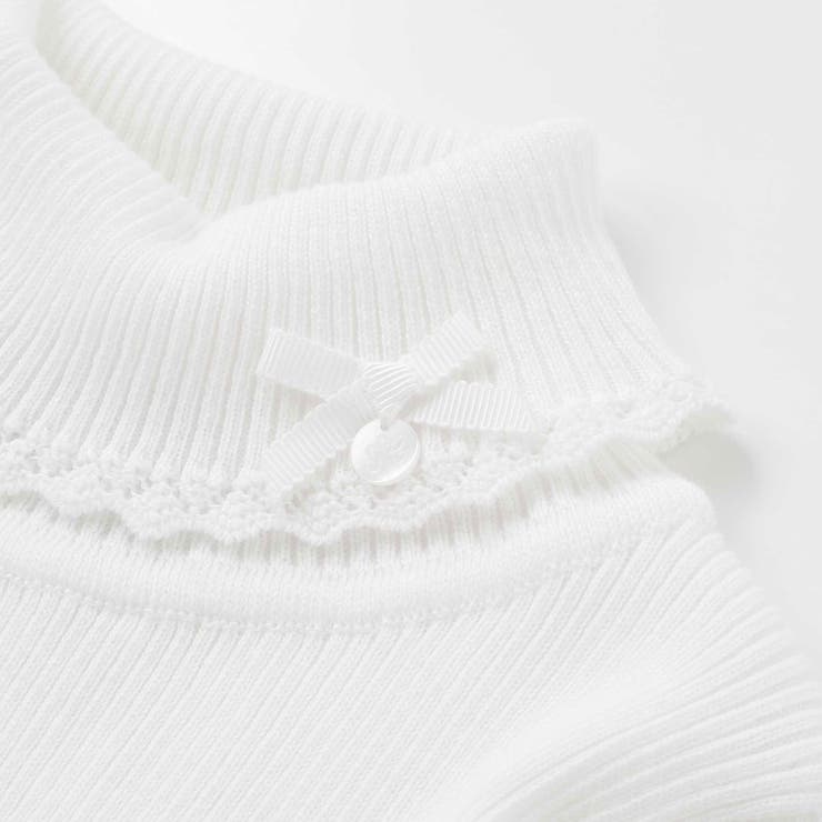 【日本製】ソフトコットンリボンタートルネックセーター(80~140cm) | Tartine et Chocolat | 詳細画像5 