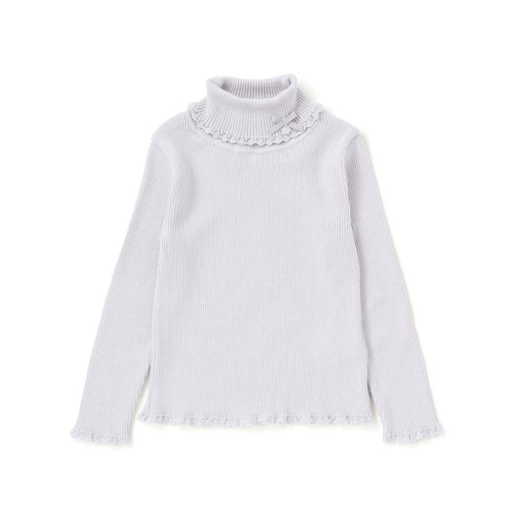 グレー | 【日本製】ソフトコットンリボンタートルネックセーター(80~140cm) | Tartine et Chocolat