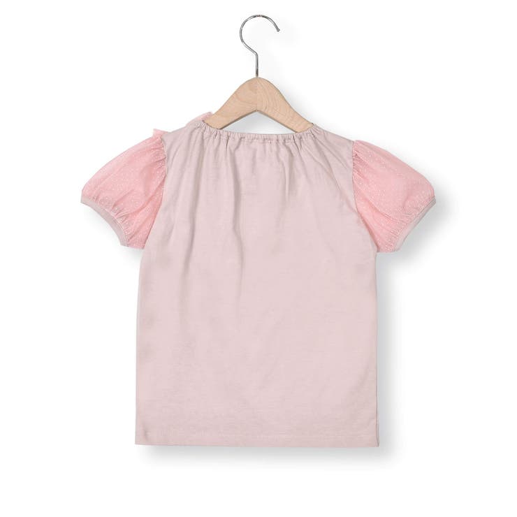 ピンク】ドットチュールリボンTシャツ(90~140cm)[品番：BEBK0007085 ...