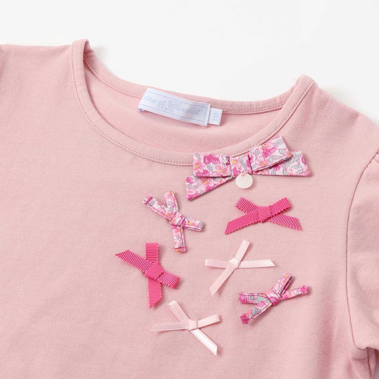 ベア天竺リバティリボン半袖Tシャツ | Tartine et Chocolat | 詳細画像12 