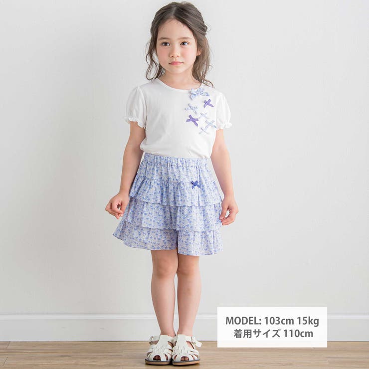ベア天竺リバティリボン半袖Tシャツ | Tartine et Chocolat | 詳細画像2 