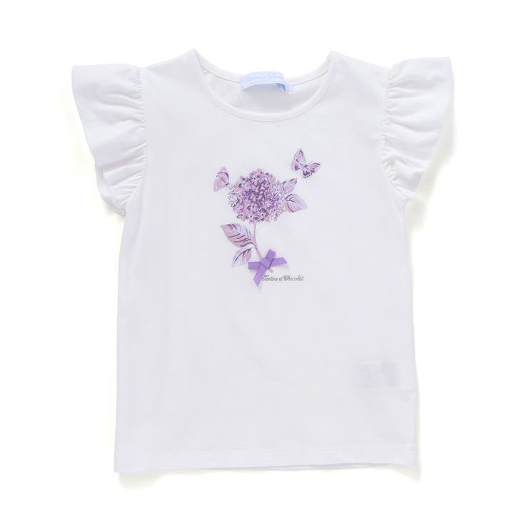 フラワープリント袖フリルTシャツ(90～140cm) | Tartine et Chocolat | 詳細画像8 