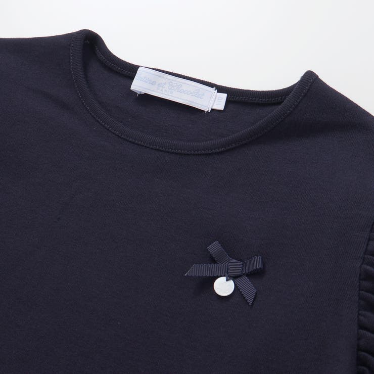 トーションレース袖フリルTシャツ(90～140cm) | Tartine et Chocolat | 詳細画像8 