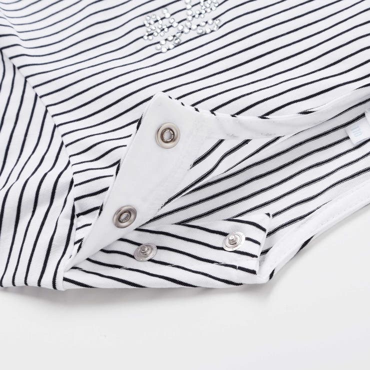 【日本製】【お揃い】リボンラインストーンの半袖Tシャツ(90~140cm) | Tartine et Chocolat | 詳細画像12 