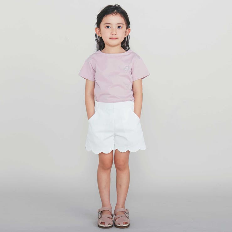 【日本製】【お揃い】リボンラインストーンの半袖Tシャツ(90~140cm) | Tartine et Chocolat | 詳細画像6 