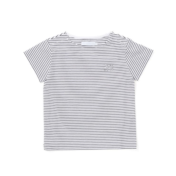 【日本製】【お揃い】リボンラインストーンの半袖Tシャツ(90~140cm) | Tartine et Chocolat | 詳細画像8 