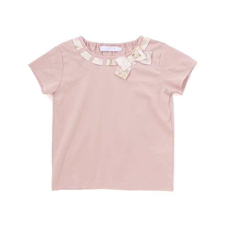 【お揃い】リバティリボン半袖Tシャツ(100~140cm) | Tartine et Chocolat | 詳細画像4 