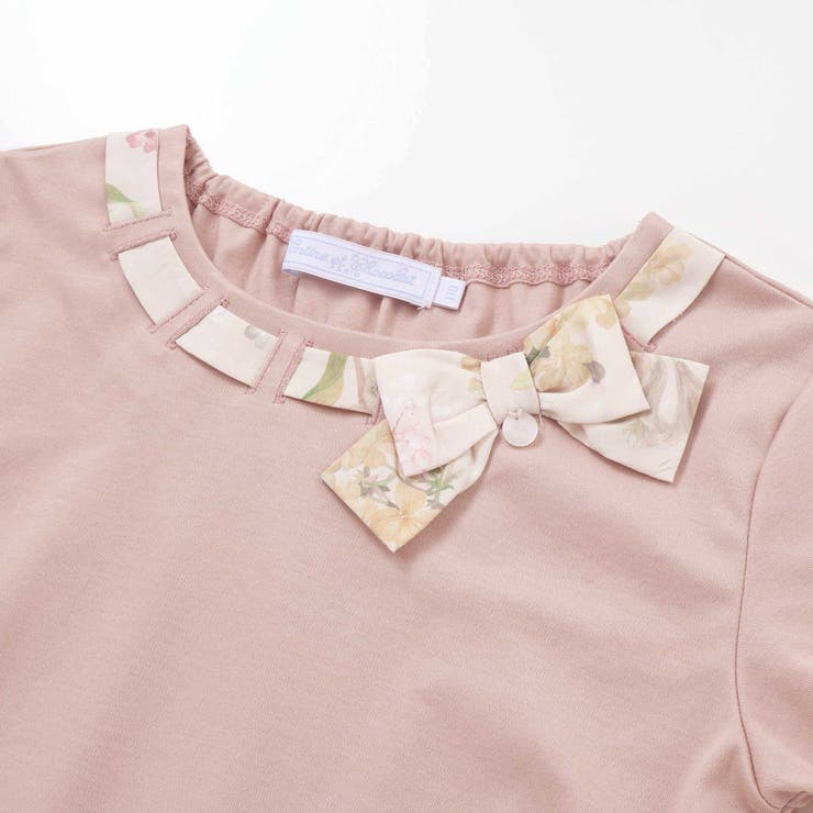 【お揃い】リバティリボン半袖Tシャツ(100~140cm) | Tartine et Chocolat | 詳細画像6 