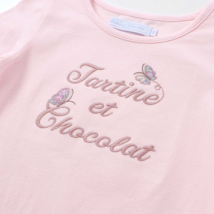リバティ(leontyne dream)プリントタナローン蝶々アップリケロゴ長袖… | Tartine et Chocolat | 詳細画像3 