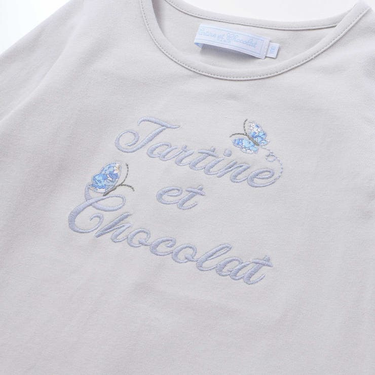 リバティ(leontyne dream)プリントタナローン蝶々アップリケロゴ長袖… | Tartine et Chocolat | 詳細画像6 