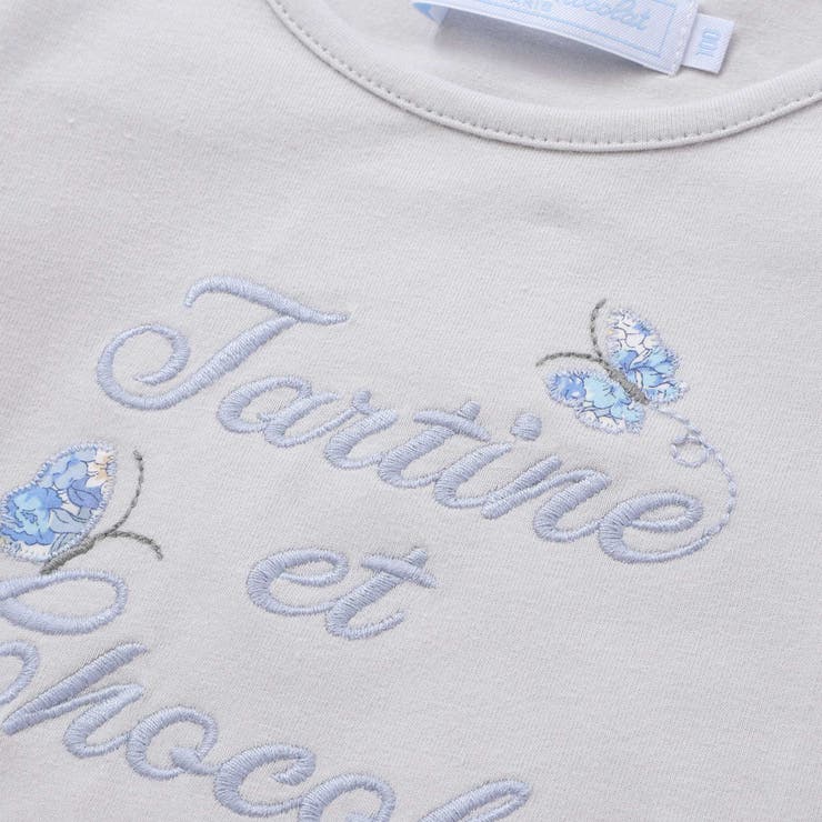 リバティ(leontyne dream)プリントタナローン蝶々アップリケロゴ長袖… | Tartine et Chocolat | 詳細画像7 