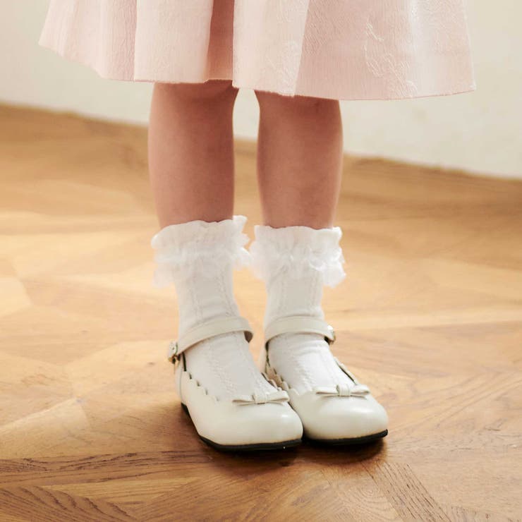 【日本製】フリル付きシルケットソックス(13~21cm) | Tartine et Chocolat | 詳細画像2 