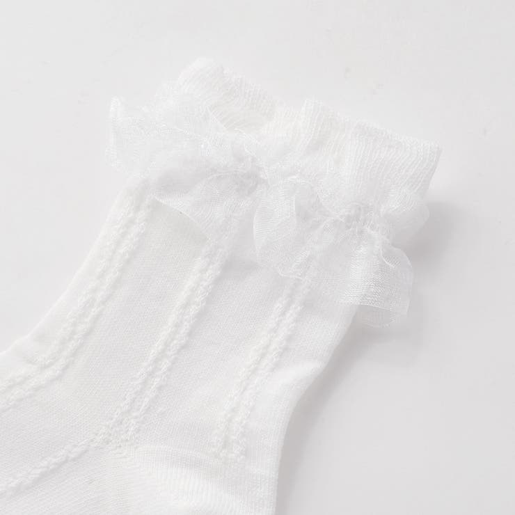 【日本製】フリル付きシルケットソックス(13~21cm) | Tartine et Chocolat | 詳細画像4 