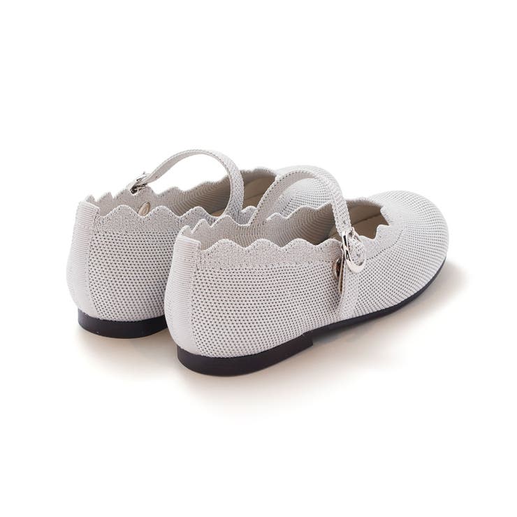 【日本製】ラメスカラップニットシューズ(16～20cm) | Tartine et Chocolat | 詳細画像2 