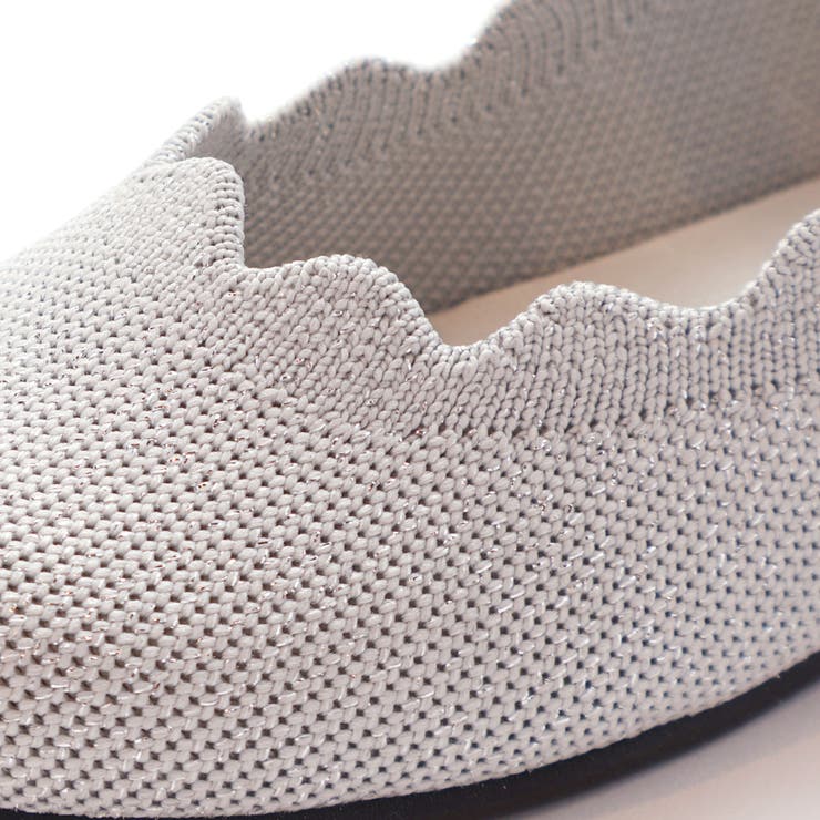 【日本製】ラメスカラップニットシューズ(16～20cm) | Tartine et Chocolat | 詳細画像5 