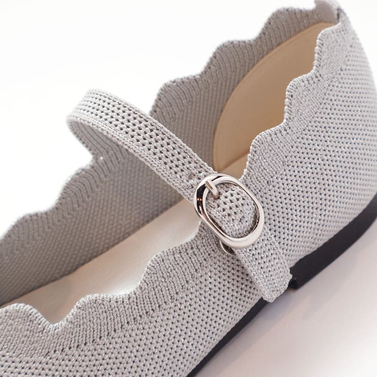 【日本製】ラメスカラップニットシューズ(16～20cm) | Tartine et Chocolat | 詳細画像6 