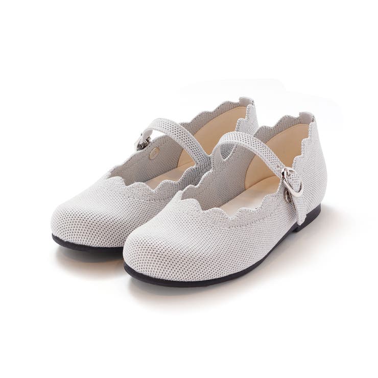 グレー | 【日本製】ラメスカラップニットシューズ(16～20cm) | Tartine et Chocolat