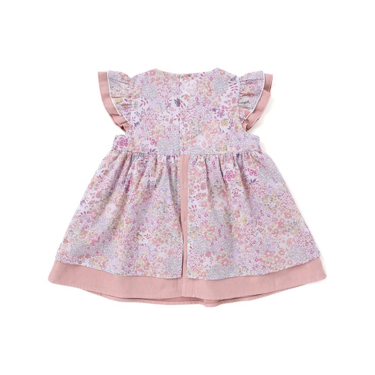 ハンドメイド リバティ タナローン ピンク系 ワンピース ハンドメイド リバティ タナローン ピンク系 ワンピース