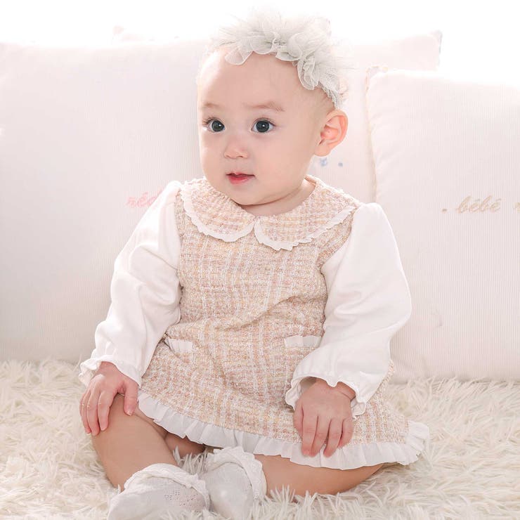 【お揃い】ツイードジャガードワンピース(70~90cm) | fillot de bébé réduction | 詳細画像1 