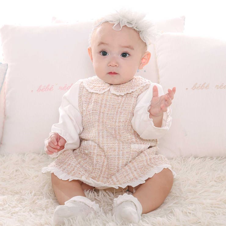 【お揃い】ツイードジャガードワンピース(70~90cm) | fillot de bébé réduction | 詳細画像3 
