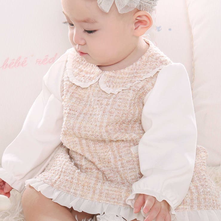 【お揃い】ツイードジャガードワンピース(70~90cm) | fillot de bébé réduction | 詳細画像4 