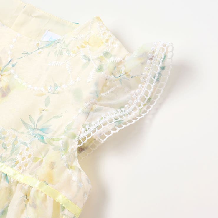 【お揃い】オーガンジー花柄プリントワンピース＆スムースブルマセット(70~90c… | fillot de bébé réduction | 詳細画像11 