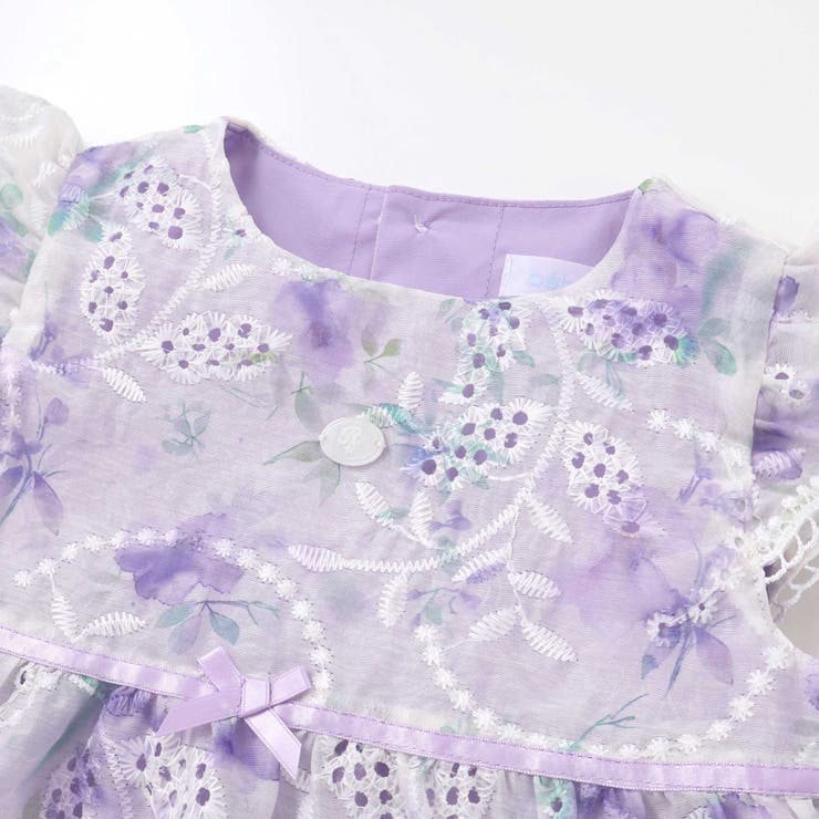 【お揃い】オーガンジー花柄プリントワンピース＆スムースブルマセット(70~90c… | fillot de bébé réduction | 詳細画像15 