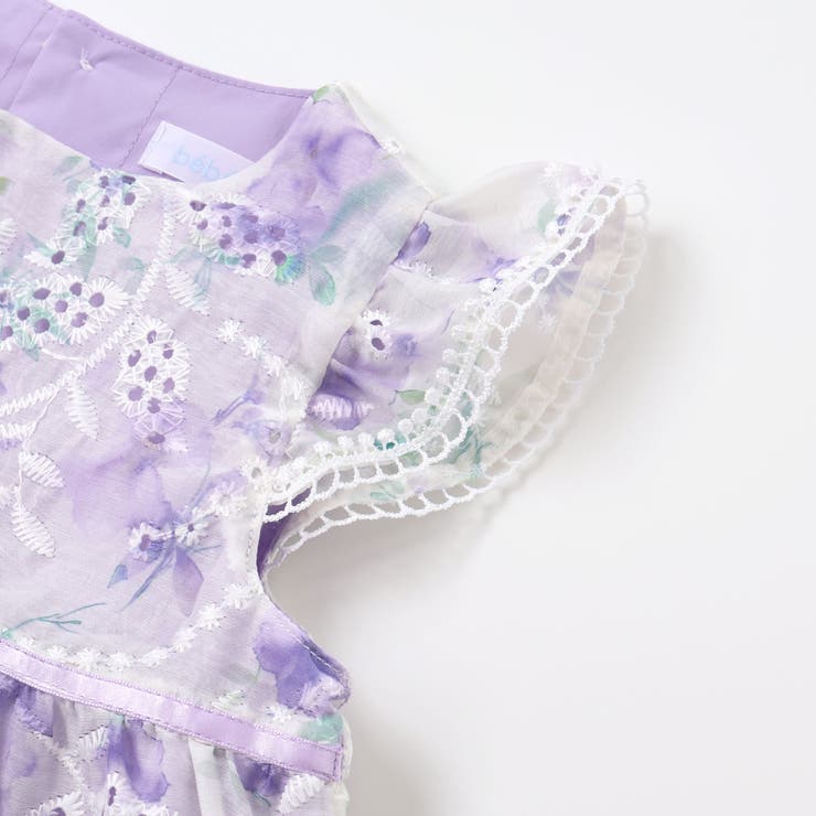 【お揃い】オーガンジー花柄プリントワンピース＆スムースブルマセット(70~90c… | fillot de bébé réduction | 詳細画像17 