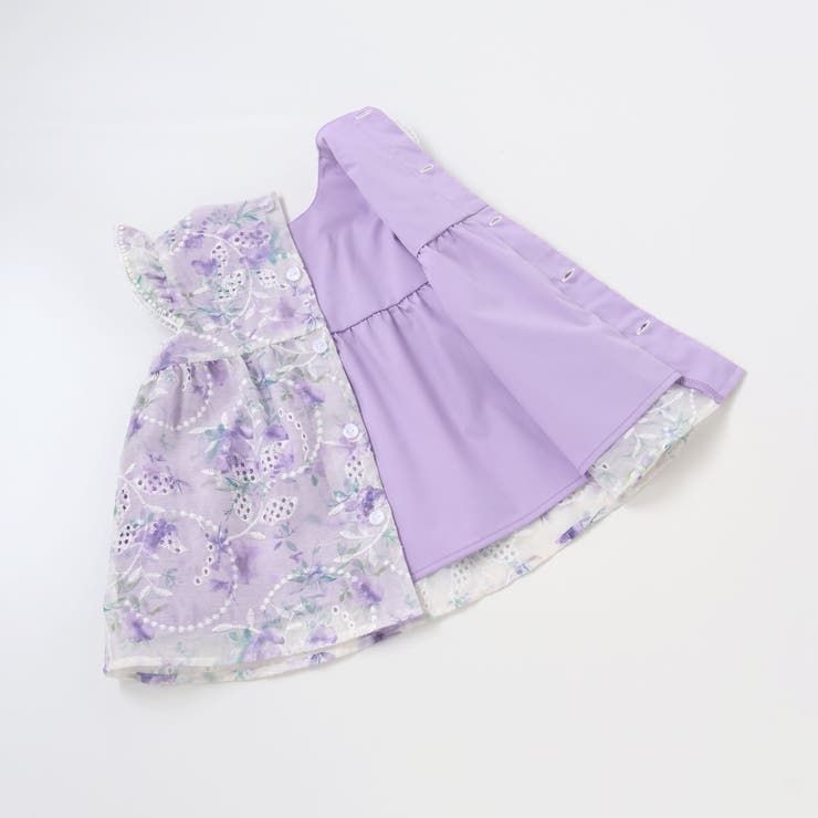 【お揃い】オーガンジー花柄プリントワンピース＆スムースブルマセット(70~90c… | fillot de bébé réduction | 詳細画像20 