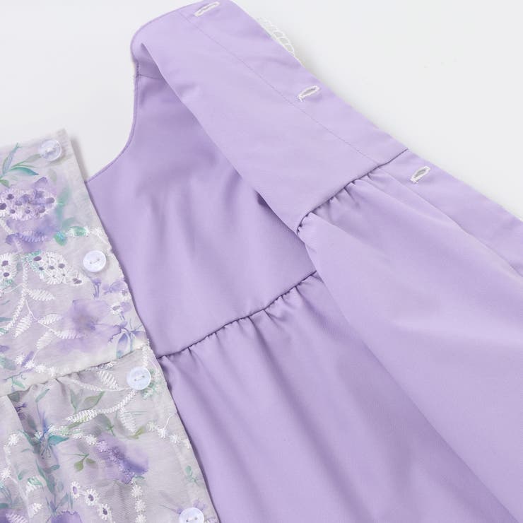 【お揃い】オーガンジー花柄プリントワンピース＆スムースブルマセット(70~90c… | fillot de bébé réduction | 詳細画像21 