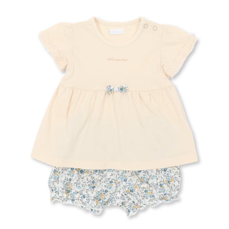 天竺Tシャツ＆花プリントブルマセット(70~90cm) | fillot de bébé réduction | 詳細画像16 