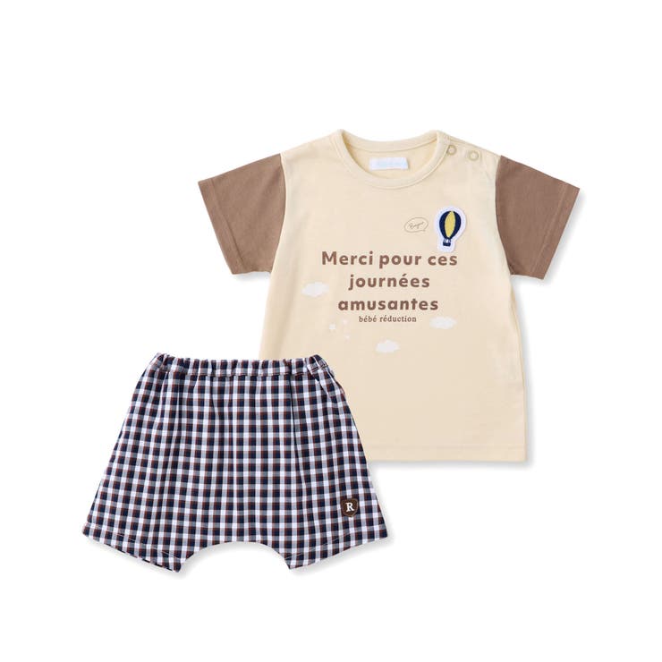 天竺Tシャツ&チェックパンツセット(70~90cm) | fillot de bébé réduction | 詳細画像14 