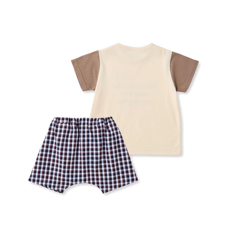 天竺Tシャツ&チェックパンツセット(70~90cm) | fillot de bébé réduction | 詳細画像15 