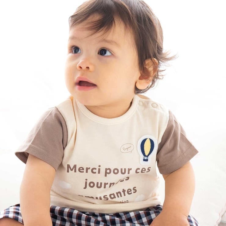 天竺Tシャツ&チェックパンツセット(70~90cm) | fillot de bébé réduction | 詳細画像5 