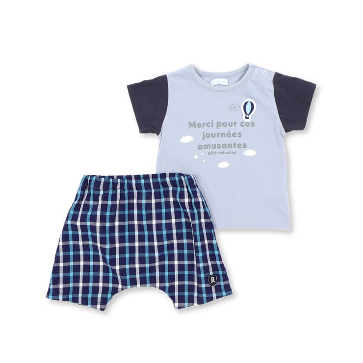 天竺Tシャツ&チェックパンツセット(70~90cm) | fillot de bébé réduction | 詳細画像6 