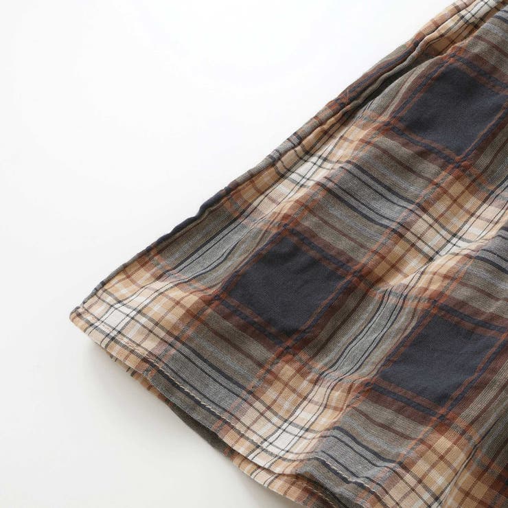 【お揃い/オーガニック】チェックチュニック＆ブルマセット(70~90cm) | fillot de bébé réduction | 詳細画像15 