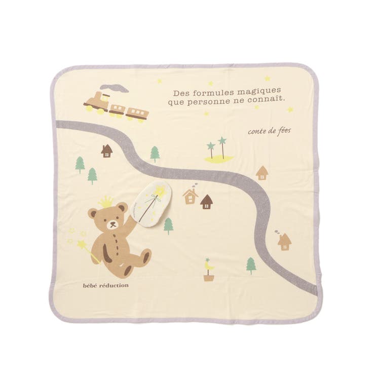 くまのルウちゃんプリントおくるみ＆カシャカシャセット | fillot de bébé réduction | 詳細画像12 